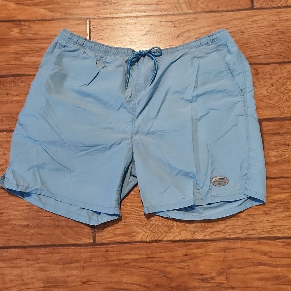 Morro Bay men's XL (40-42) light blue lined bathing swim suit